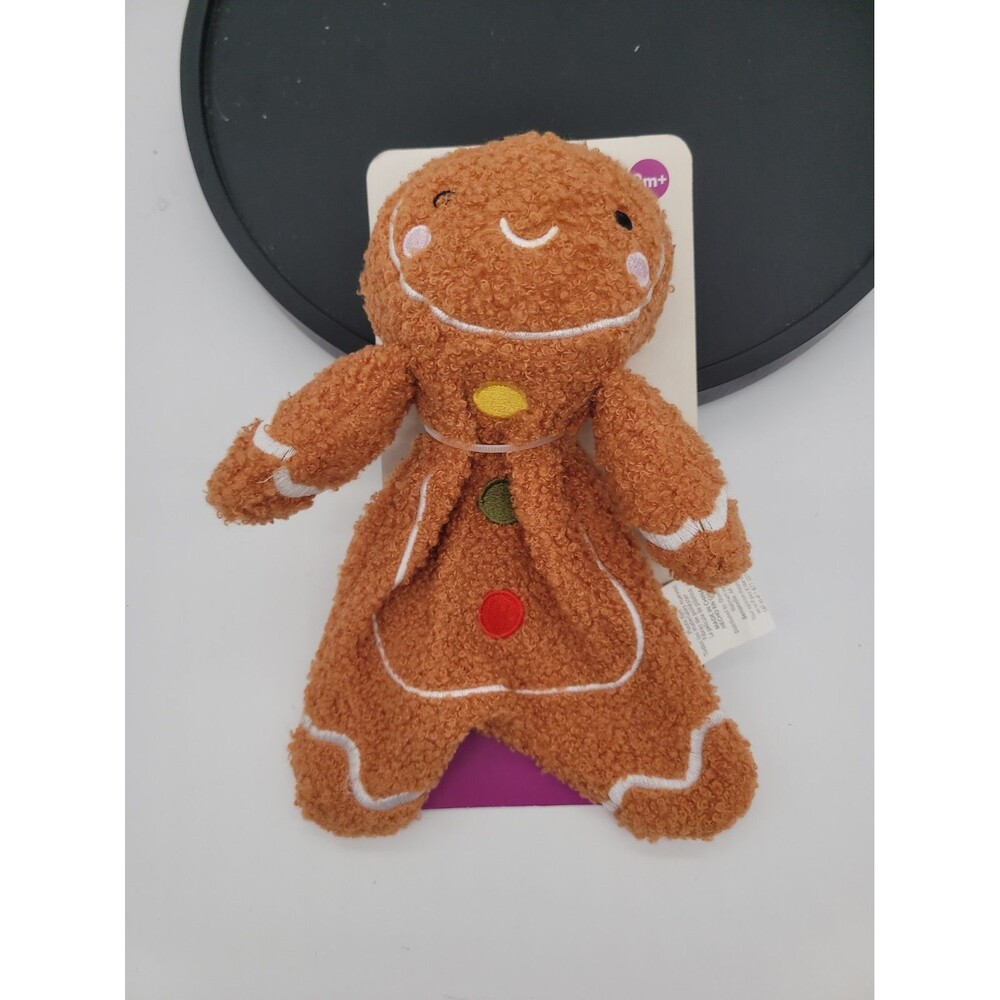 NEW Parent's Choice Gingerbread Man Plush Lovey Baby Toy Crinkle Christmas